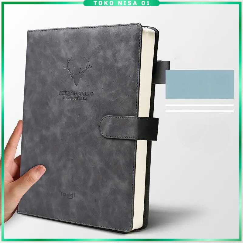 Todi Notebook Leather Cover Magnetic Buckle - TL4