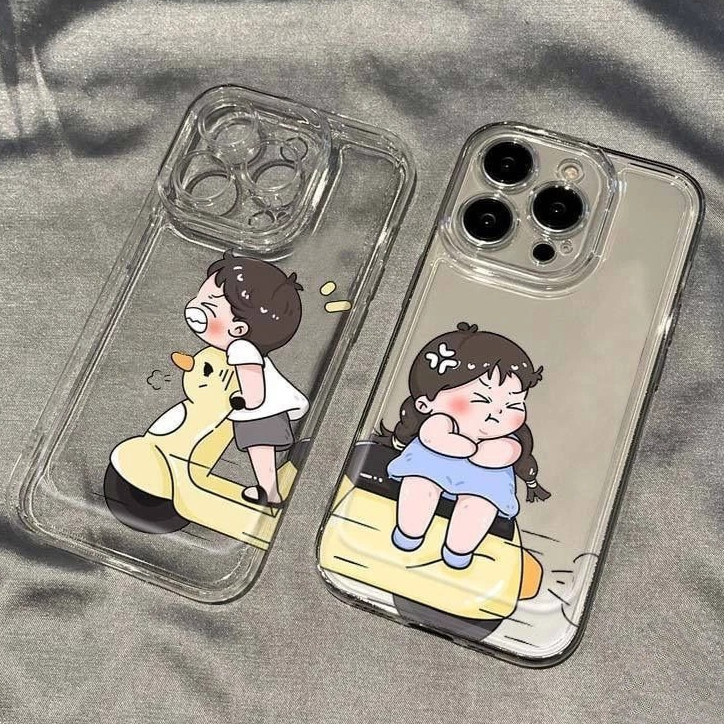 เคสโทรศัพท์มือถือเด็กชายรถไฟฟ้าแบบใส ไอโฟน11 For iPhone12 13 14 15Pro MAX X XS XR XS 7 8Plus SE2020 เคสโทรศัพท์แอปเปิ้ล