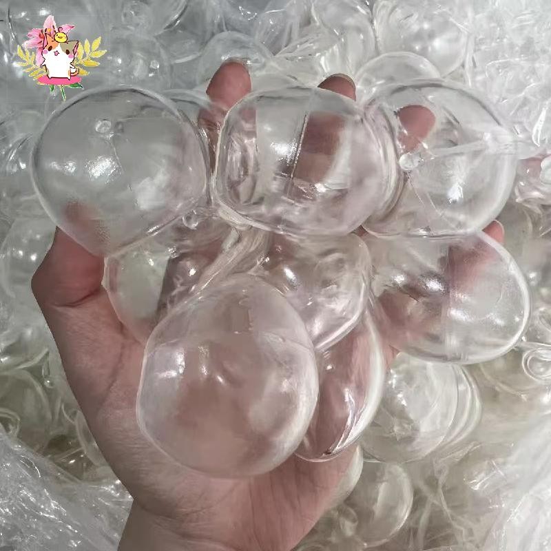 ชุด DIY ผิวลูกดันเปล่า, ผิวเปล่าน้ํานม, ชุด DIY ลูกบอลคลายเครียดเปล่า, ลูกบอลคลายเครียดสกุชชี่สูญญากาศวัสดุ DIY พร้อมฝาปิด,
