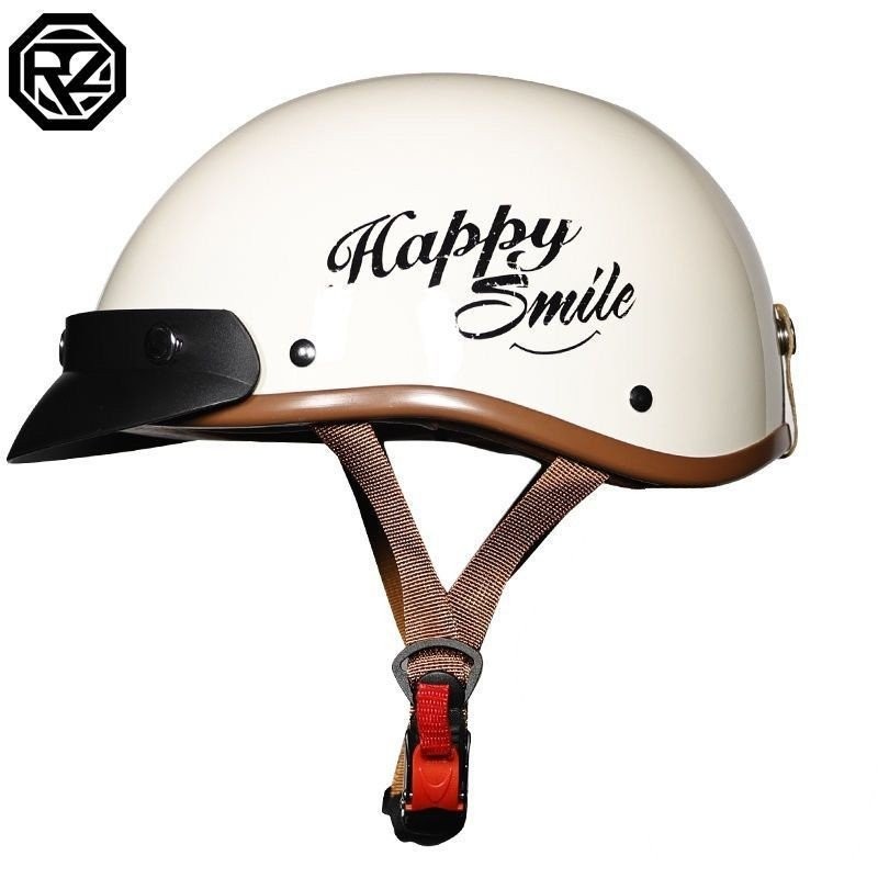 Harley หมวกกันน็อครถจักรยานยนต์ชายหญิงหมวกกันน็อควินเทจฤดูร้อน ราคา ถูกที่สุด ดีลบีเคเค แกลเลอรีภาพที่ 7