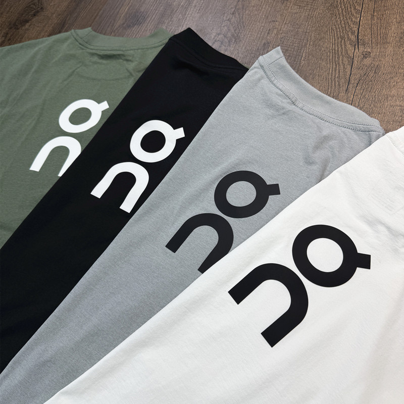On 25ss Running Summer Mountain Series Outdoor Pure Cotton Breathable Cut Short Sleeve T-Shirt Top Round Neck