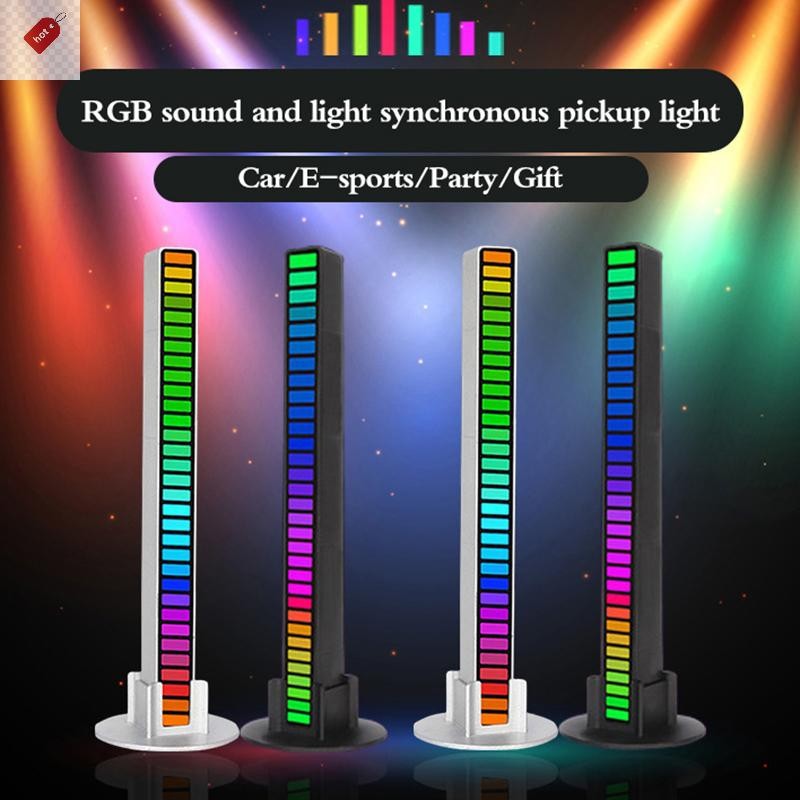 ALIK Creative 5V USB 16/32 LED Night Lights Pickup Voice App ควบคุม RGB เพลง Rhythm Light Bar TH