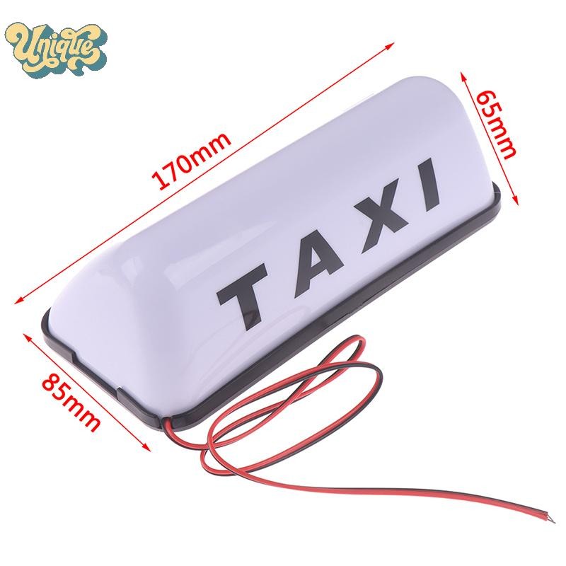 (Unique) Taxi Sign Cab Roof Top Topper Car Magnetic Sign Lamp 12V Light Waterproof ใหม่