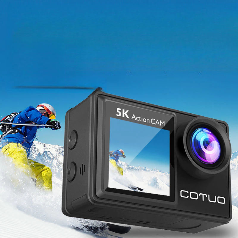 กล้องกีฬา Chitu 4K สำหรับขี่ หมวกกันสะเทือน ตกปลา ดำน้ำ กล้อง HD 5K กล้องติดมอเตอร์ไซค์
