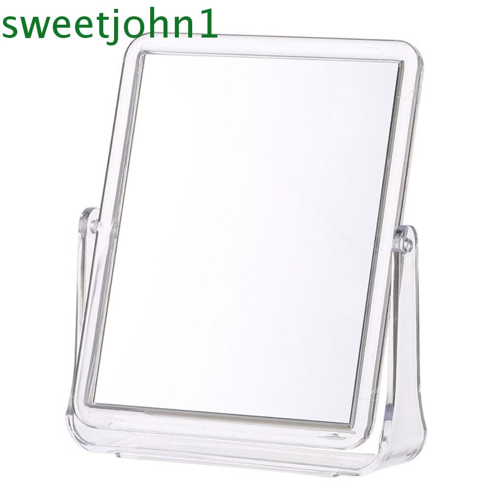 SWEETJOHN กระจกแต่งหน้าขยาย 5 เท่า หมุนได้ 360° สองด้าน พร้อมขาตั้ง พับได้ พกพาสะดวก ขยายแบบยืดหยุ่น