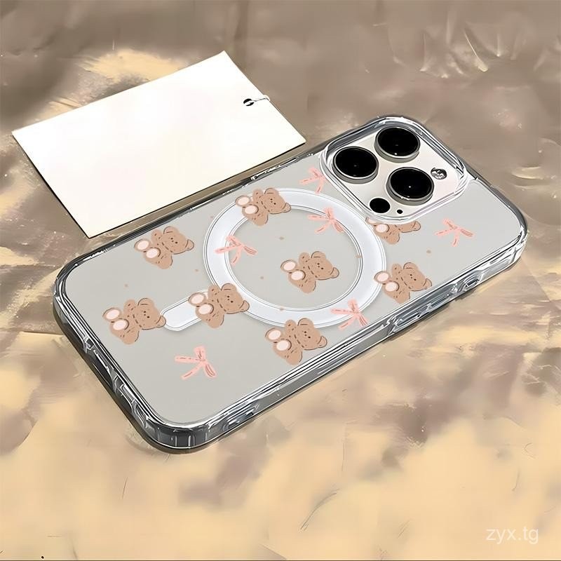 สำหรับเคสโทรศัพท์ iPhone 11 12 13 14 15 16Plus 11 12 13 14 15 16PRO MAX 11Pro 13Pro ลายการ์ตูนหมีเท็