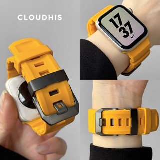 สายซิลิโคนสําหรับ Apple Watch Ultra Series 10 46 มม.42 มม.45 มม.49 มม.44 มม.กีฬาสําหรับ iwatch 9 8 7 6 5 4 SE ผู้ชายและผู้หญิง