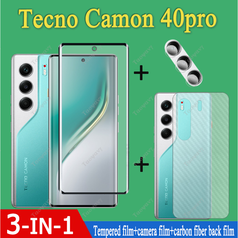 3in1 สําหรับ Tecno Camon 40 Pro กระจกนิรภัย Camon 40 Pro 5G Camon 40 Pro 4g Camon 40 Camon 40ProScre