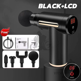 ปืนนวด จอแอลซีดี Massage gun เครื่องนวดหลัง สำหรับนวดกล้ามเนื้อ บรรเทาอาการปวดเมื่อยได้ พกพาสะดวก