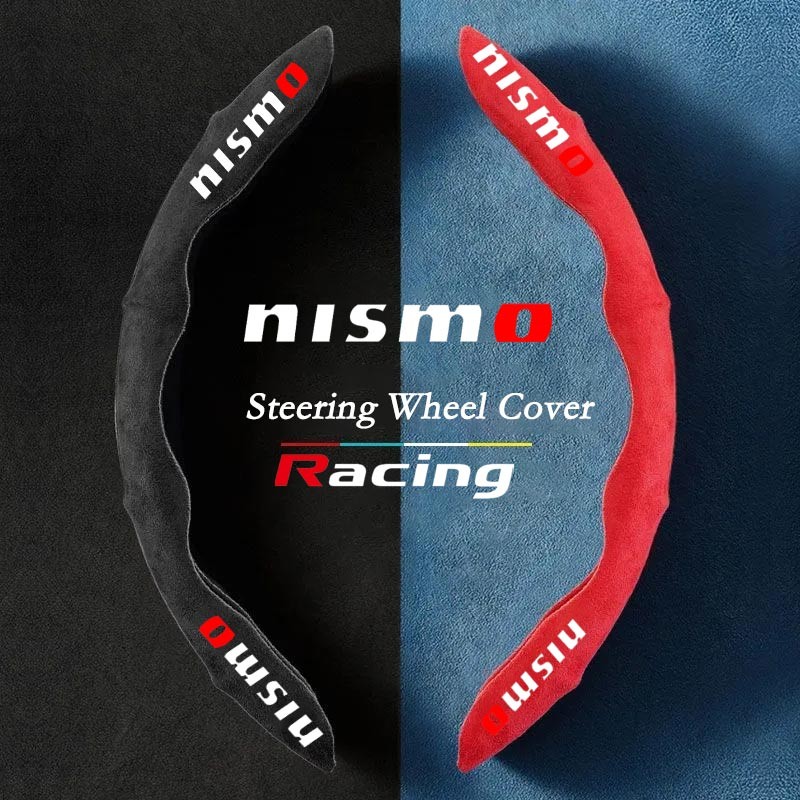 Nissan Nismo พวงมาลัยรถหนังนิ่มหนังสําหรับ Nissan Almera Livina Sentra XTrail Teera Navara Kick March Tiida Sylphy หมายเหตุ GTR อุปกรณ์ตกแต่งภายใน