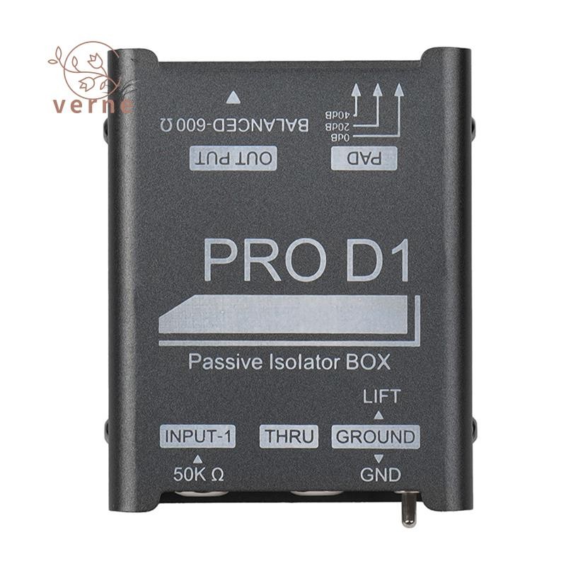 PRO D1 Audio Isolator Audio Current Noise Eliminator XLR 6.5 Isolator