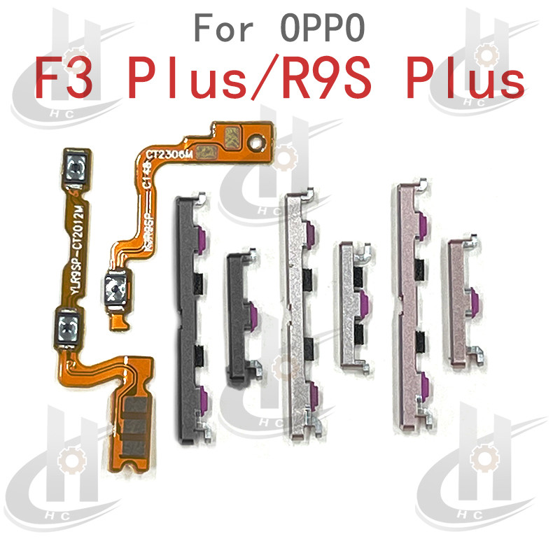 สําหรับ OPPO F3 Plus / R9s Plus Power volume ปุ่มด้านข้าง Flex Cable Keys ปุ่มปิดระดับเสียงปุ่มขึ้นและลงด้านข้างอะไหล่ทดแทน