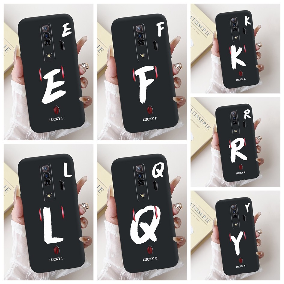 สําหรับ ZTE nubia RedMagic 7 กรณี NX679J น่ารักตัวอักษรซิลิโคนอ่อนนุ่มเคสโทรศัพท์สําหรับ ZTE Red Mag