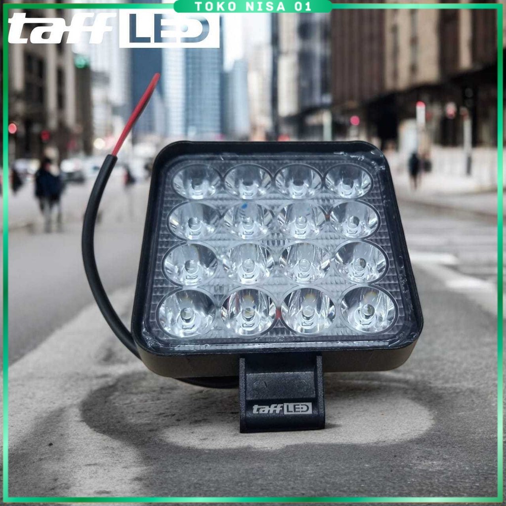 TaffiLED สปอตไลท์รถยนต์ LED Floodlight สีขาวนวล IP68 48W - D841