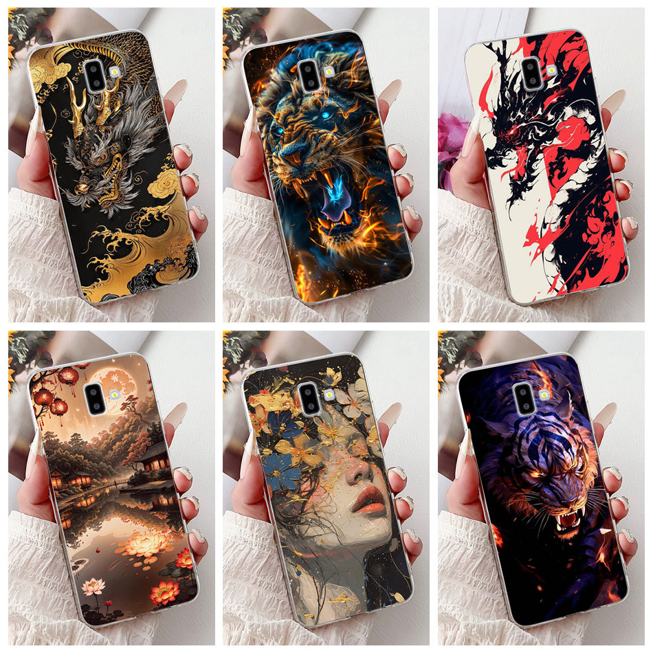 สําหรับ Samsung Galaxy J6+ J6 (2018) ใหม่ Cool Dragon เคสโทรศัพท์ SamsungJ6 J 6 Plus J610G J600F ซิลิโคนนุ่ม TPU กรณี
