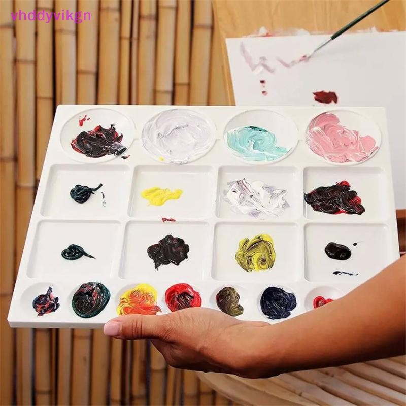 วีเอชดี 1พีซี สีน้ํามันน้ําระบายสี จานสี สําหรับเด็กเด็กผู้ใหญ่ศิลปะอะคริลิวาดถาดพลาสติกพาเลทนักเรียนเครื่องเขียน ไทย