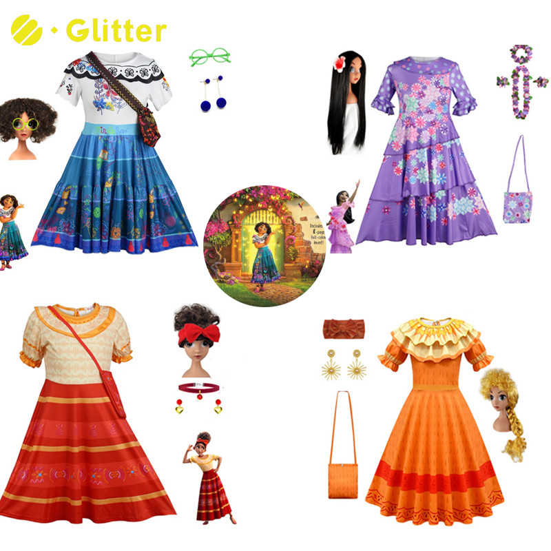 Disney Encanto Mirabel Madrigal Isabella Dolores Pepa ฮาโลวีนคอสเพลย์เครื่องแต่งกายสําหรับผู้ใหญ่ผู้