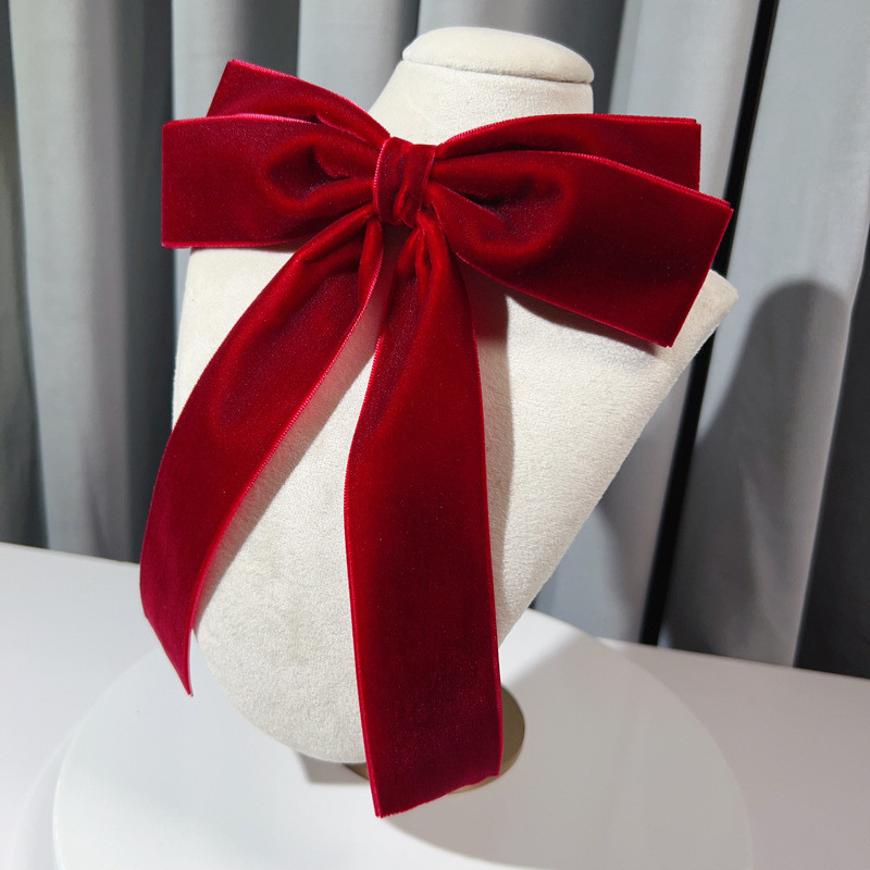 Retro Elegant Red Velvet Bow Ties อุปกรณ์เสริมสําหรับคริสต์มาสวันเกิด Party