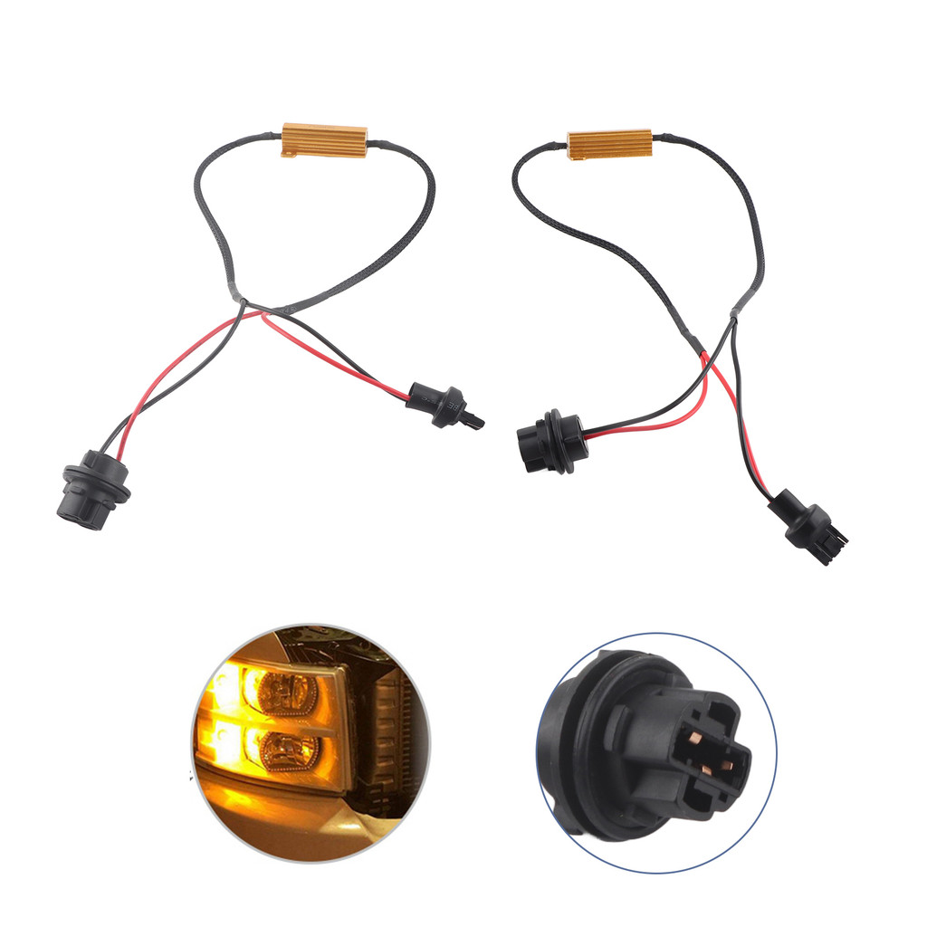 [LMC] 7440 T20 50W8RJ Hyper Flash Fix ข้อผิดพลาดอะแดปเตอร์สายไฟฟรีสําหรับไฟเลี้ยว LED
