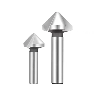 ดอกลบคม 90 องศา แชมเฟอร์ Chamfering tools 90° HSS สีเงิน 6.3 - 35 มิล ดอกแชมเฟอร์ ดอกลบมุม