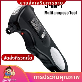 5-in-1 เครื่องวัดความดันลมยางดิจิตอล,150PSI พร้อมเครื่องมือก…