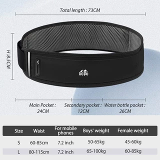นักข่าว เข็มขัดวิ่งกลางแจ้งที่มี500มล/250มล ขวดน้ํานุ่มวิ่งกระเป๋าหญิงเอวกระเป๋าชายฟิตเนสภูเขามาราธอนอุปกรณ์เสริ