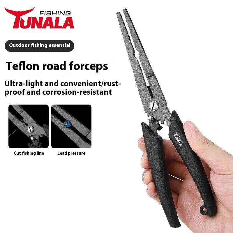 Multifunctional fishing pliers Extended built-in spring fishing line cut press lead stainless steel 