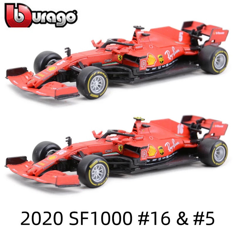 Bburago 1:43 Ferrari 2020 SF1000 #16 #5 SF90 SF71H SF16H #7 F1 Racing Formula Car Static Simulation 