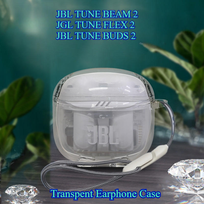 สําหรับ JBL TUNE Beam 2 Buds 2 Flex 2 หูฟัง TPU Transpent หูฟังฝาครอบป้องกันกันกระแทกชุดหูฟัง Protector
