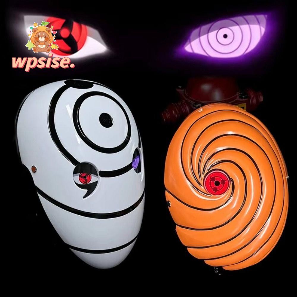 Wpsise นารูโตะเรืองแสง , บทบาทเล่น Tobi Sharingan Face Cover, 2025 อะนิเมะญี่ปุ่น Uchiha Obito Full Face White Christmas