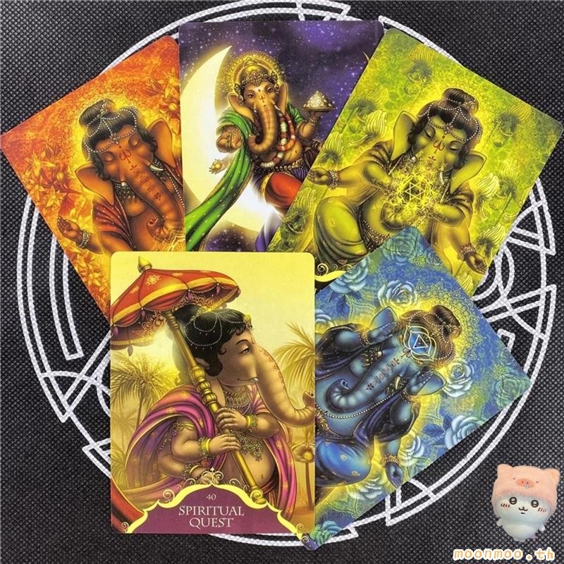 Moon of Lord พระพิฆเนศ Elephant Tarot Fate Astrology Fortune Telling Card Set