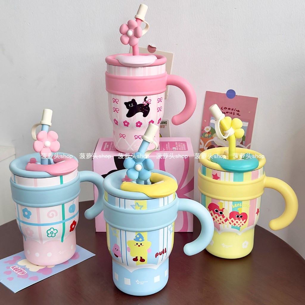 (พร้อมส่ง)แก้วเก็บความเย็นสแตนเลส น่ารัก ใช้ง่าย พกพาสะดวก เก็บความเย็น/ร้อนยาวนาน ของขวัญปีใหม่