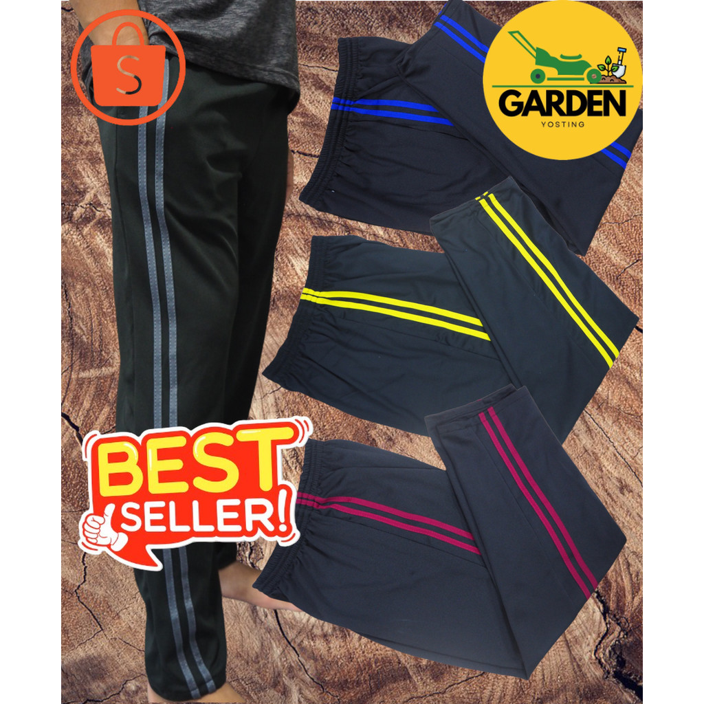 Garden yosting_กางเกงวอร์ม สีดำ-กรมท่า สองแถบ  ใส่สบาย ไม่ร้อน ใส่ทำนา ใส่เที่ยว ใส่ทำงาน ใส่ทำสวน ใ