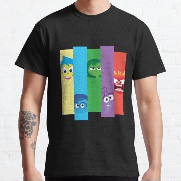 Nwt Inside Out Fictional Character Cool Art Happy Tee เสื้อยืด