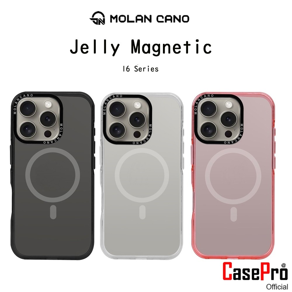 MOLAN CANO Jelly Magnetic  เคสใสกันกระแทกเกรดพรีเมี่ยมจากเกาหลี เคสสำหรับ iPhone16Pro/16Promax