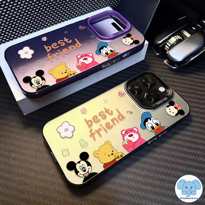การ์ตูนมิกกี้เมาส์เคส OPPO A17 A16 A55 A18 A38 A58 A77s A7 A12 A5s A76 A31 A16s A57 A77 A78 A3s A17K A74 A54หมีวินนี่เคส