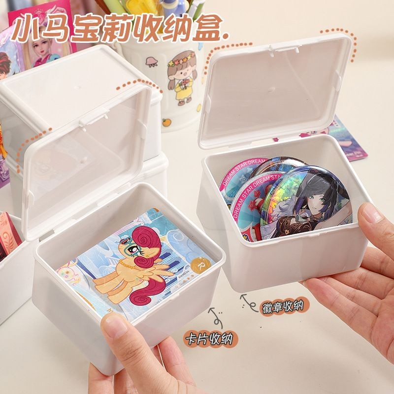 กล่องเก็บของสะสมอเนกประสงค์ฝาขาวใส 10x8.5x10ซม