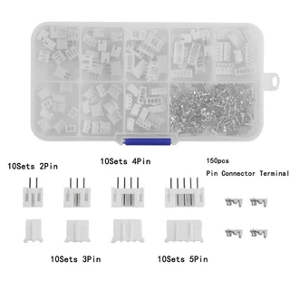 Zhuanke 230 ชิ้น 2.54 มิลลิเมตร Pitch Terminal, XH2.54 ชุดขั้วต่อ Pin, ชายและหญิง 2 P 3 P 4 P 5pin 4 ค่า Terminal Connector Kit