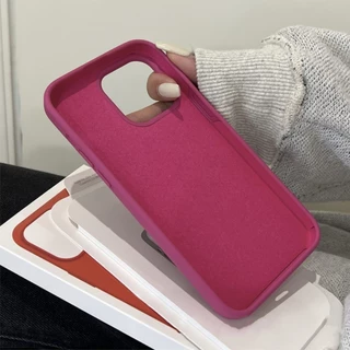 ซิลิโคนเหลวเคสโทรศัพท์สําหรับ ไอโฟน 16 15 14 13 12 11 มือโปร สูงสุด 16 14 15 บวกปลอกป้องกันการลื่นป้องกันลื่นกันกระแทกเคลือบผิวรู้สึกนุ่มปก