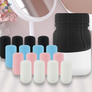 16 Pçs Mangas À Prova De Vazamento Para Recipiente De Viagem Silicone Garrafa Cobre Reutilizáveis Elástico De Higiene Pe