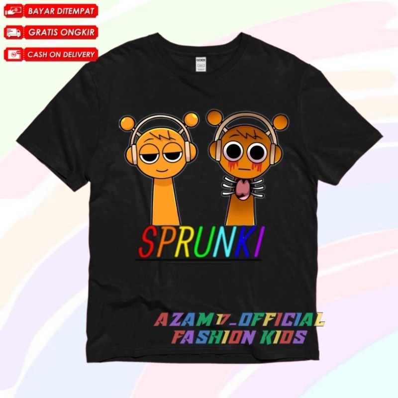 เสื้อยืดเด็ก& 39;s Sprunki Incredibox Character Orange Oren ชื่อฟรี เสื้อยืดสีส้มจาก Sprunki Incredibox 100-150