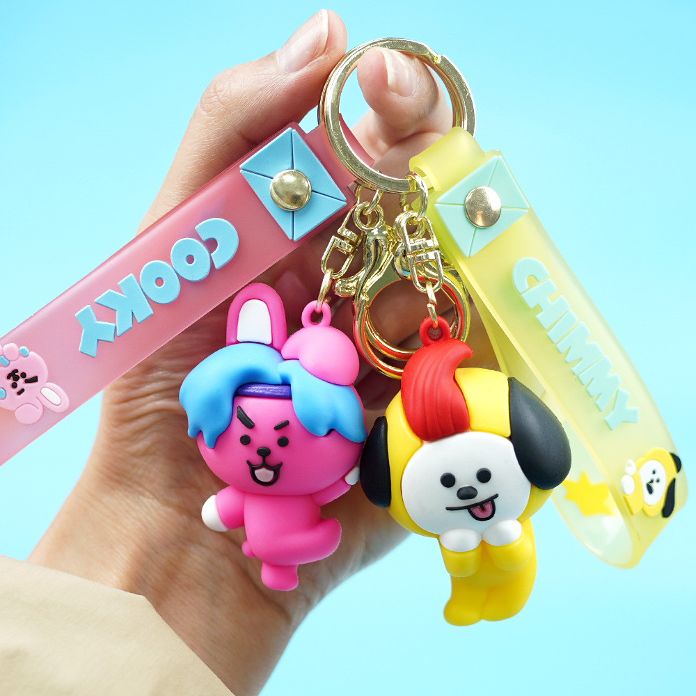 Bt21จี้พวงกุญแจคู่รักน่ารัก TATA CHMMY COOKY