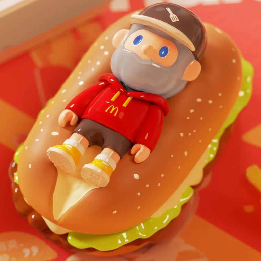 [Asari] Farmer BOB Mai Mai Farm Series รูปบ้านเบอร์เกอร์ไก่เด็ก Miyou Mr. ของขวัญตกแต่งเฟรนช์ฟรายส์