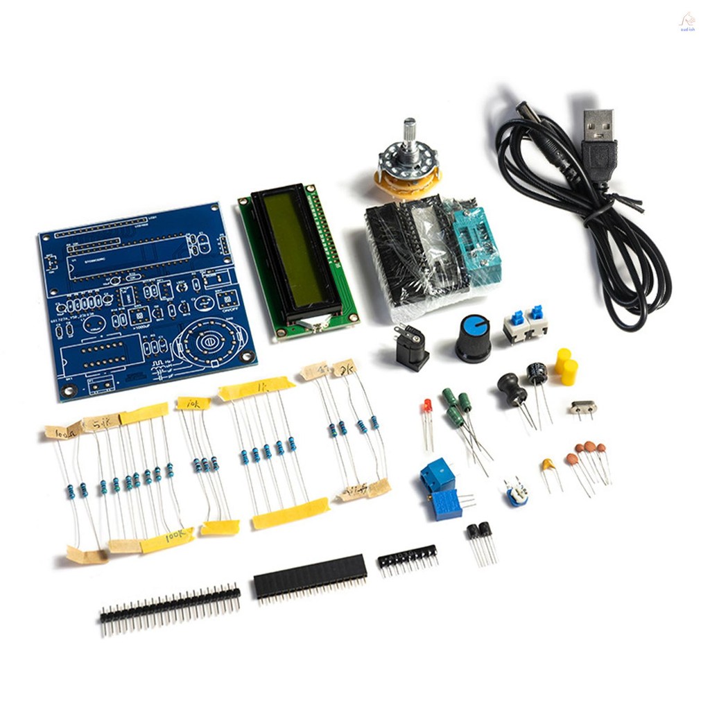 Capacitance Inductance Frequency Meter DIY Electronics Kit 51 Singlechip Tester Circuit Board Weldin