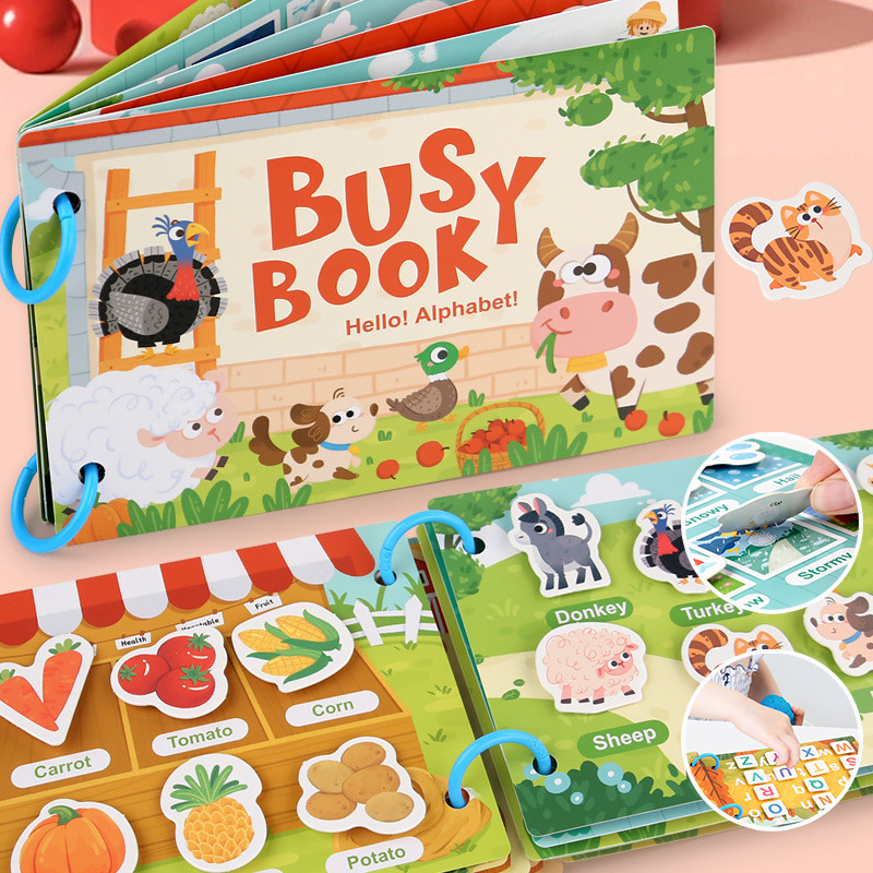 บอร์ดบุ๊ค หนังสือตีนตุ๊กแก หนังสือกิจกรรม Busy Book Quiet Book หนังสือฝึกสมอง ของเล่นเสริมพัฒนาการ