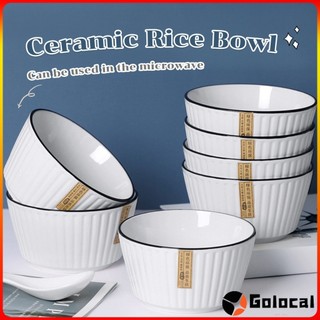 GoLocal Japanese Ceramic Serving Bowl 5/8/10inch Soup Bowl Plate Salad Mixing Bowl