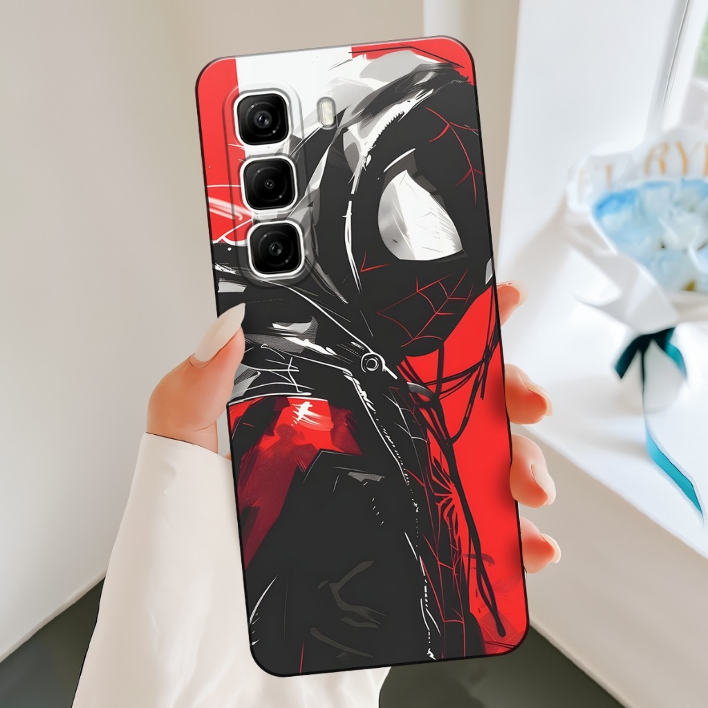 Softcase Hp Infinix Hot 50 4G / Hot 50 5G - Infinix Hot 50 Pro Plus 4G ล่าสุด 2024 Spiderman Motif -
