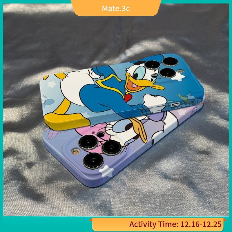 เคสโทรศัพท์มือถือแบบแข็ง ลายโดนัลด์ดั๊ก สีวาว สําหรับ Iphone 14promax 13 12 11 xsmax 8p 7p CJG3