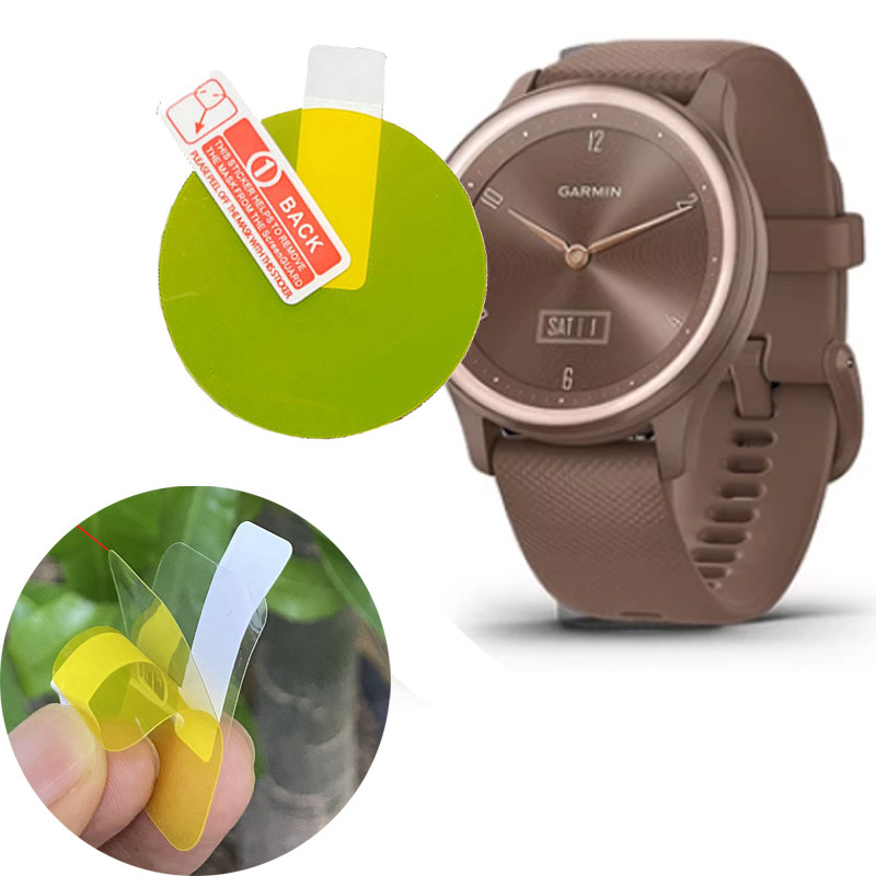Garmin Vivomove Sport สมาร์ทวอท์ชฟิล์มป้องกันสําหรับ Garmin Vivomove Trend สมาร์ทวอท์ชกันน้ําฝาครอบนาฬิกาไม่แก้ว TPU ไฮดรอลิกป้องกันหน้าจอฟิล์ม
