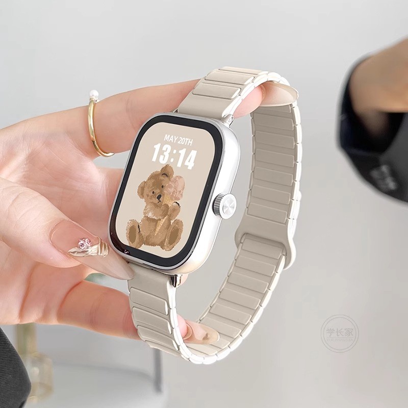 สายรัดห่วงแม่เหล็กสําหรับ Xiaomi Redmi Watch 6 5 3 4 Active Smart Watch Band สร้อยข้อมือซิลิโคน Redmi Watch 5 Lite สายรัดข้อมืออุปกรณ์เสริม